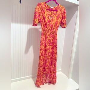 Pink/Orange Hi/low Dress